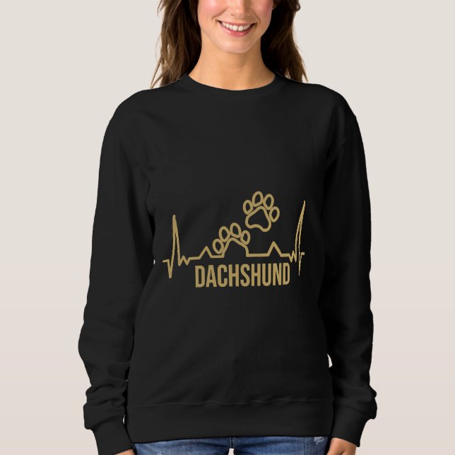Dachshund Dog Paw Prints Sweatshirt (Front)