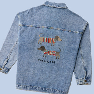 Dachshund Dog Personalised Denim Jacket