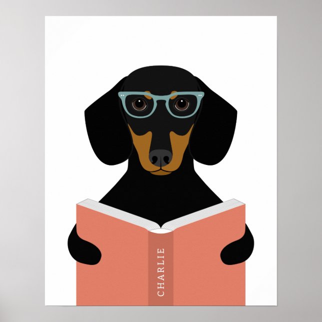 Dachshund Dog Personalised Print (Front)
