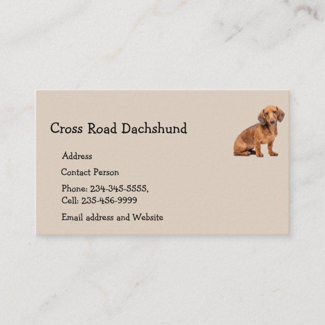 Dachshund Dog Pet Animal  Business Card Magnet (Front)