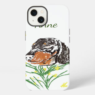 Dachshund Dog,Pets Pattern, Spring Art iPhone 13 Case