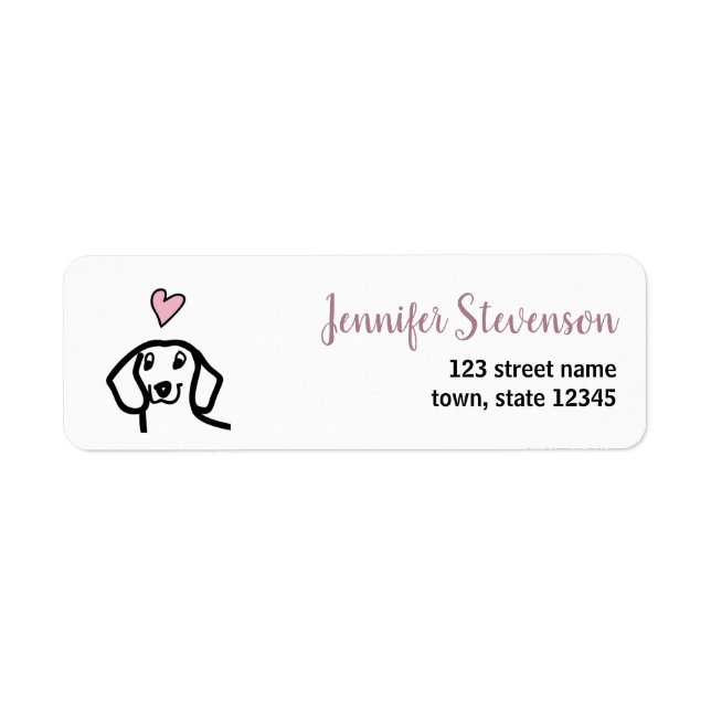Dachshund Dog Return Address Label (Front)