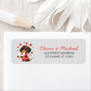 Dachshund Dog  Return Address    Label