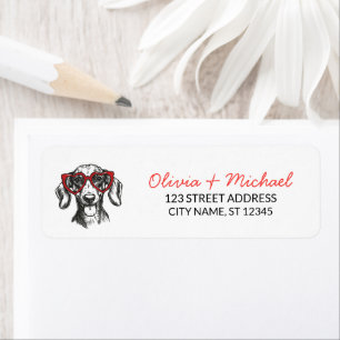 Dachshund Dog  Return Address    Label