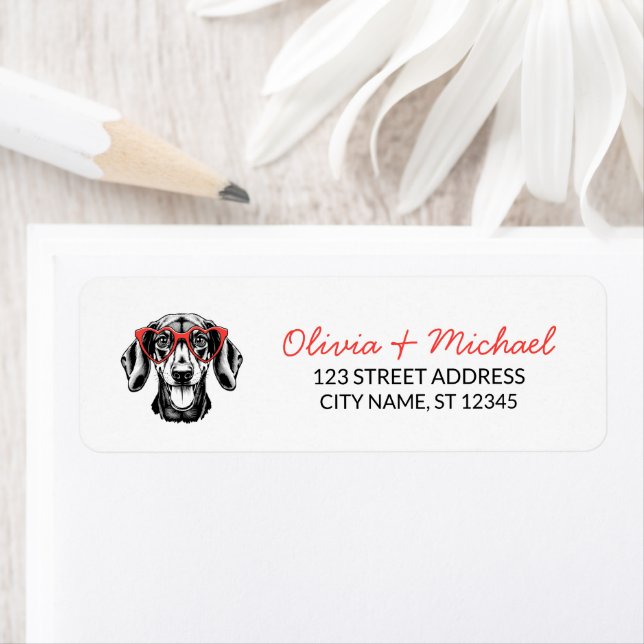Dachshund Dog  Return Address    Label (Insitu)