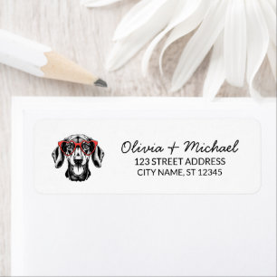 Dachshund Dog  Return Address    Label