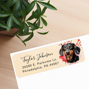 Dachshund Dog Return Address Label