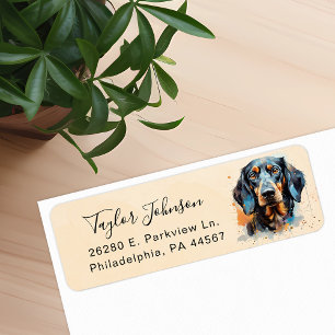 Dachshund Dog Return Address Label