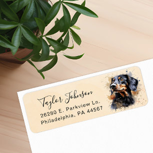 Dachshund Dog Return Address Label