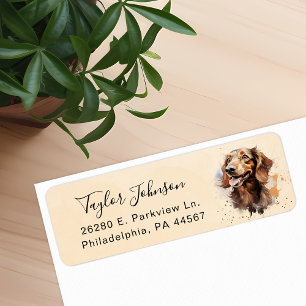 Dachshund Dog Return Address Label