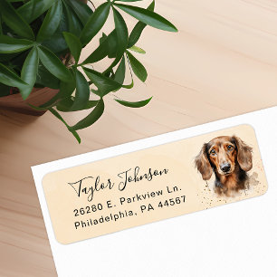 Dachshund Dog Return Address Label