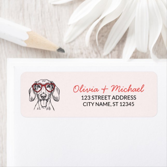 Dachshund Dog  Return Address    Label (Insitu)