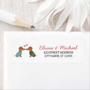 Dachshund Dog  Return Address    Label