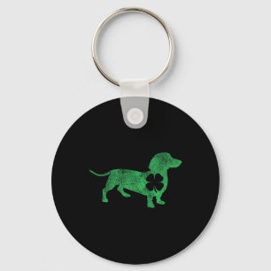 Dachshund Dog Shamrock St. Patrick's Day Saint Pad Key Ring