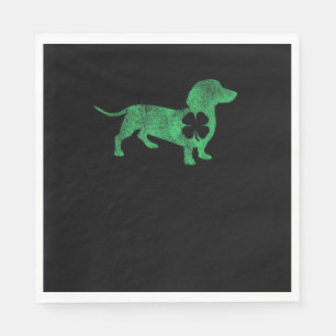 Dachshund Dog Shamrock St. Patrick's Day Saint Pad Napkin