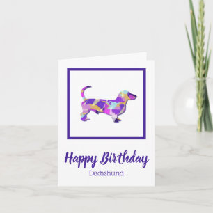 Dachshund Dog Silhouette Cute PPY&B Birthday Card