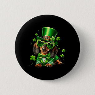 Dachshund Dog St Patrick's Day Shirt Weiner Doxie 6 Cm Round Badge