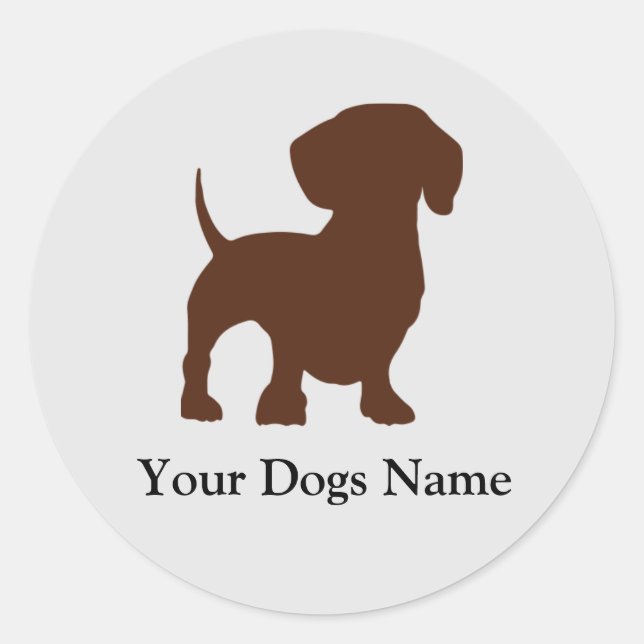 Dachshund Dog Sticker (Front)