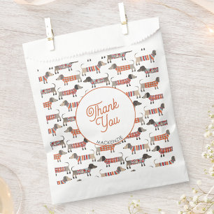 Dachshund Dog Thank You Personalised Favour Bag
