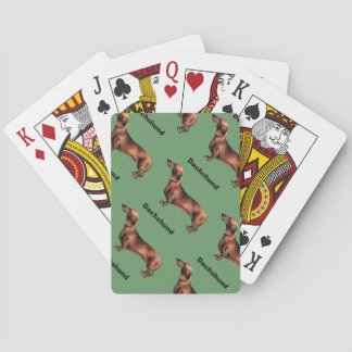 Dachshund Dog Tiled - Playing Cards