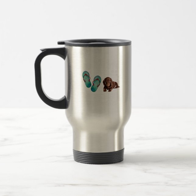 Dachshund Dog Travel Mug (Left)
