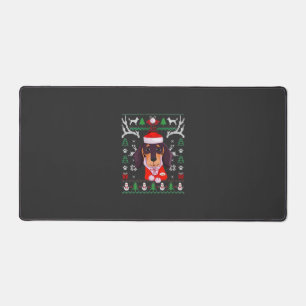 Dachshund Dog Ugly Christmas Classic T-Shirt Desk Mat