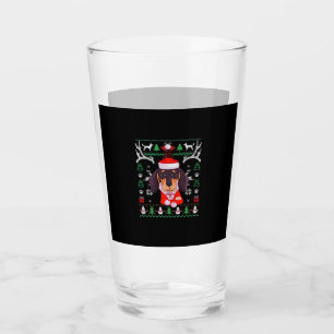 Dachshund Dog Ugly Christmas Classic T-Shirt Glass