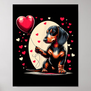 Dachshund Dog Valentine's Day Dog Owner Valentine  Poster