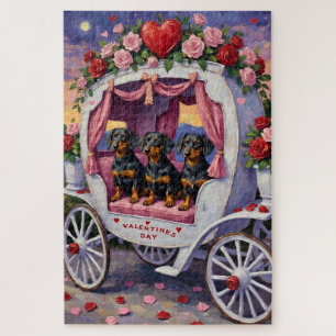 Dachshund Dog Valentine's Day Jigsaw Puzzle