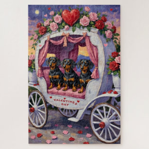 Dachshund Dog Valentine's Day Jigsaw Puzzle