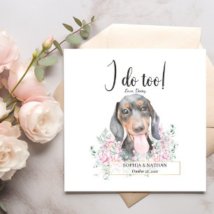 Dachshund Dog Wedding Cocktail Napkins