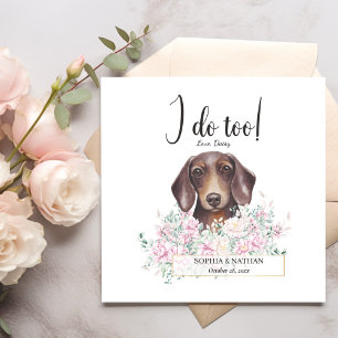 Dachshund Dog Wedding Cocktail Napkins
