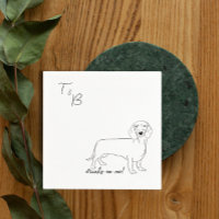 Dachshund Dog Wedding Cocktail Napkins