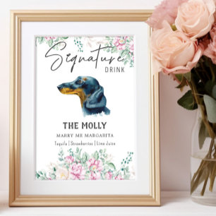 Dachshund Dog Wedding Signature Drink Sign