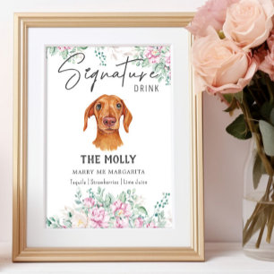 Dachshund Dog Wedding Signature Drink Sign