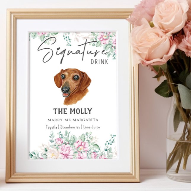 Dachshund Dog Wedding Signature Drink Sign (Creator Uploaded)