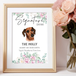 Dachshund Dog Wedding Signature Drink Sign