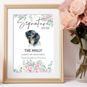 Dachshund Dog Wedding Signature Drink Sign