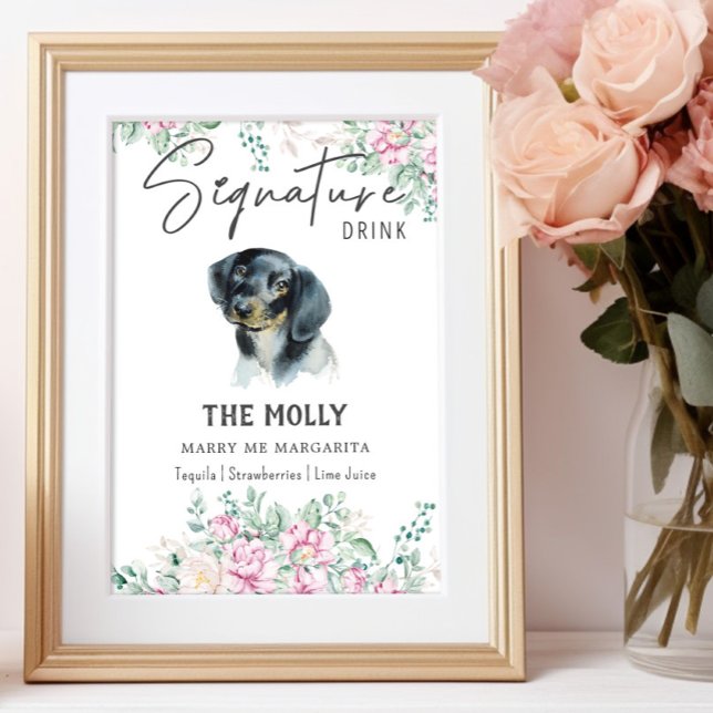 Dachshund Dog Wedding Signature Drink Sign (Creator Uploaded)
