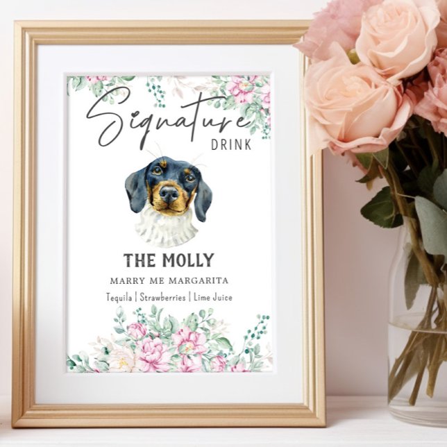 Dachshund Dog Wedding Signature Drink Sign (Creator Uploaded)