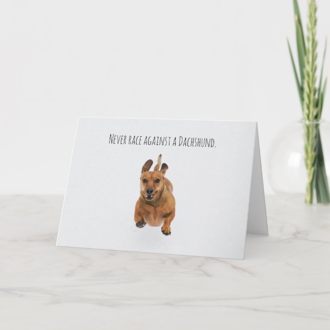 Dachshund Dog Wiener Dogs Lover Thinking of You Card (Front)
