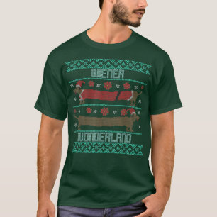 Dachshund Dog Wiener Wonderland Ugly Christmas Swe T-Shirt