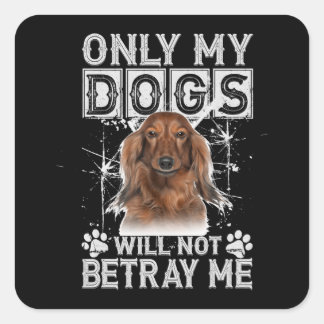 Dachshund Dog - Will Not Betray Me Gifts Square Sticker