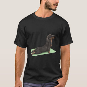 Dachshund Dog Yoga Pose Meditation Zen Workout Exe T-Shirt