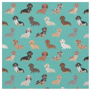 Dachshund dogs fabric