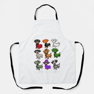 Dachshund Dogs Halloween Happy Halloween Apron