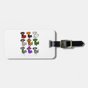 Dachshund Dogs Halloween Happy Halloween Luggage Tag