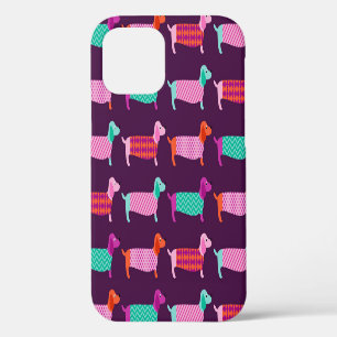 Dachshund Dogs: Seamless Cute Pattern. iPhone 12 Case