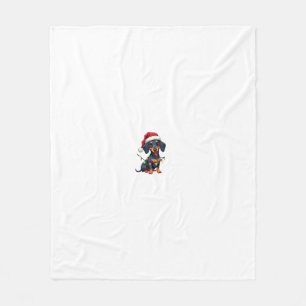 Dachshund Dogs Tree Christmas Sweater Xmas Gifts F Fleece Blanket