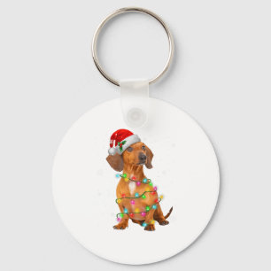 Dachshund Dogs Tree Christmas Sweater Xmas Gifts F Key Ring